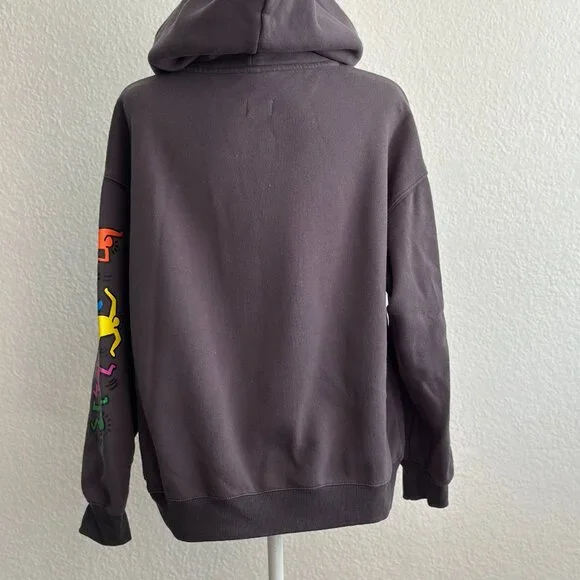Cotton On x Keith Haring Graphic Hoodie Gray Size Small - Picture 5 of 8